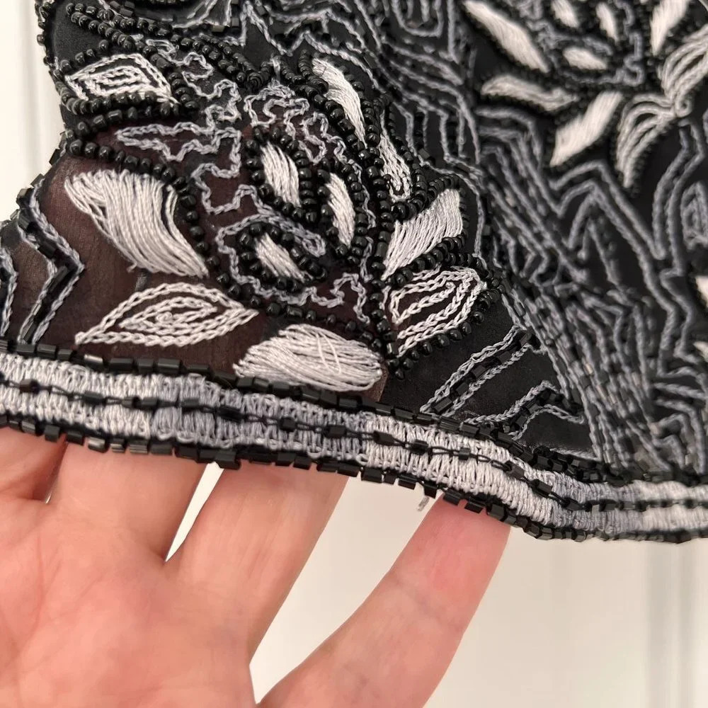 Beaded Silk Sleeveless Top - Picture 6 of 8